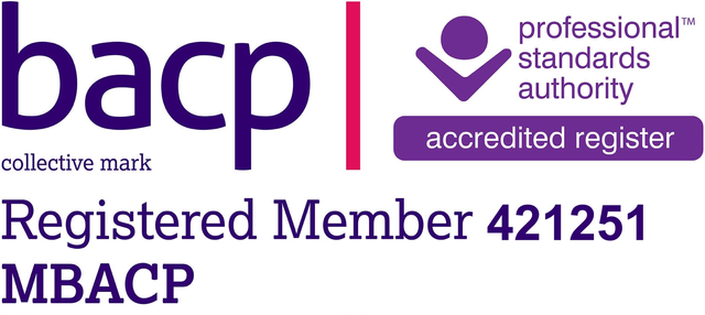 BACP Registered Member badge, registration number 421251, on the Professional Standards Authority's accredited register